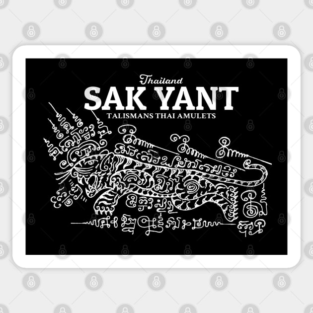 Muay Thai Sak Yant Tiger Sticker by KewaleeTee